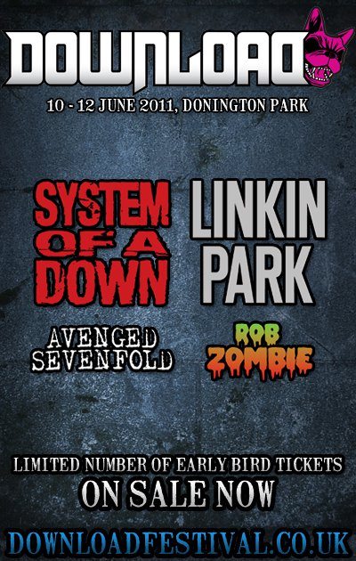 Al Download Festival 2011 i System of a Down e i Linkin Park