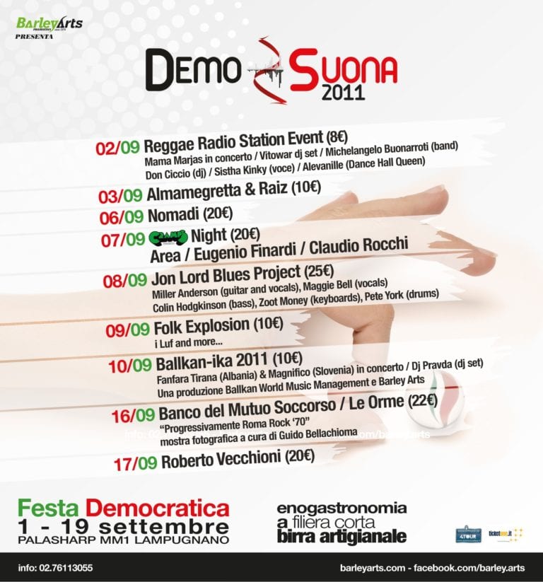 Demo-Suona 2011 confermati Almamegretta & Raiz