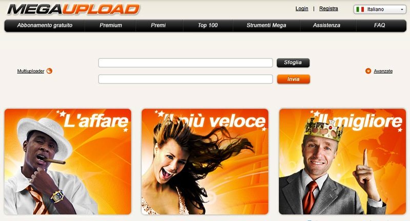 Screenshot Megaupload 