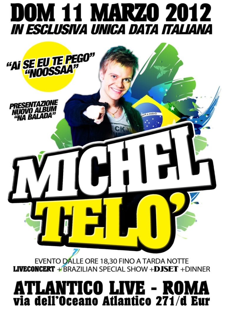 Michel Telò in concerto a Roma con “Ai se eu te pego”