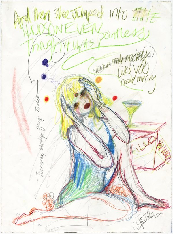 Courtney Love, inaugurata a New York una mostra personale. Le foto