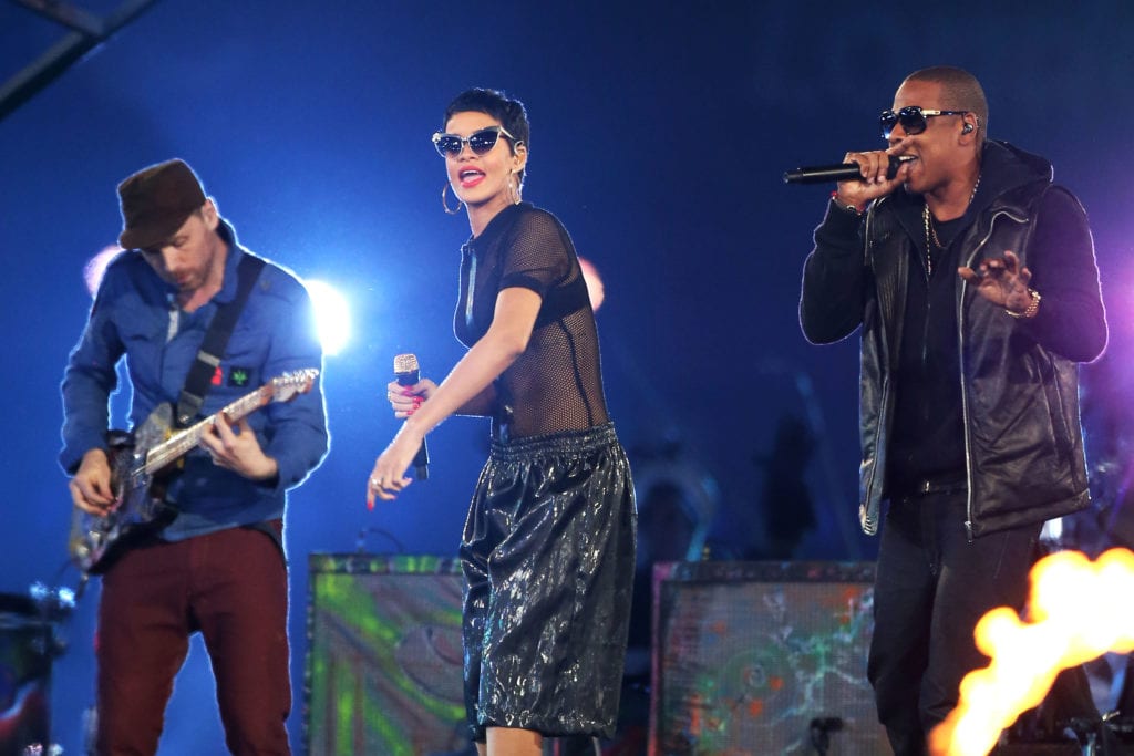 Coldplay, Rihanna e Jay Z sul palco