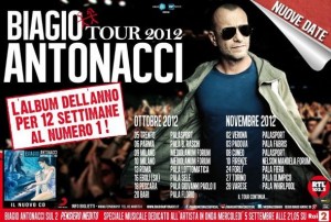 Biagio Antonacci tour ottobre novembre 2012