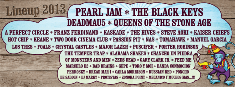 Lollapalooza 2013 in Cile e Brasile con i Pearl Jam, la lineup