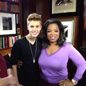Justin Bieber & Oprah Winfrey