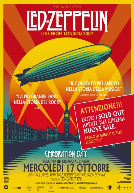Led Zeppelin “Celebration Day” 17 Ottobre 2012, ecco dove vederlo