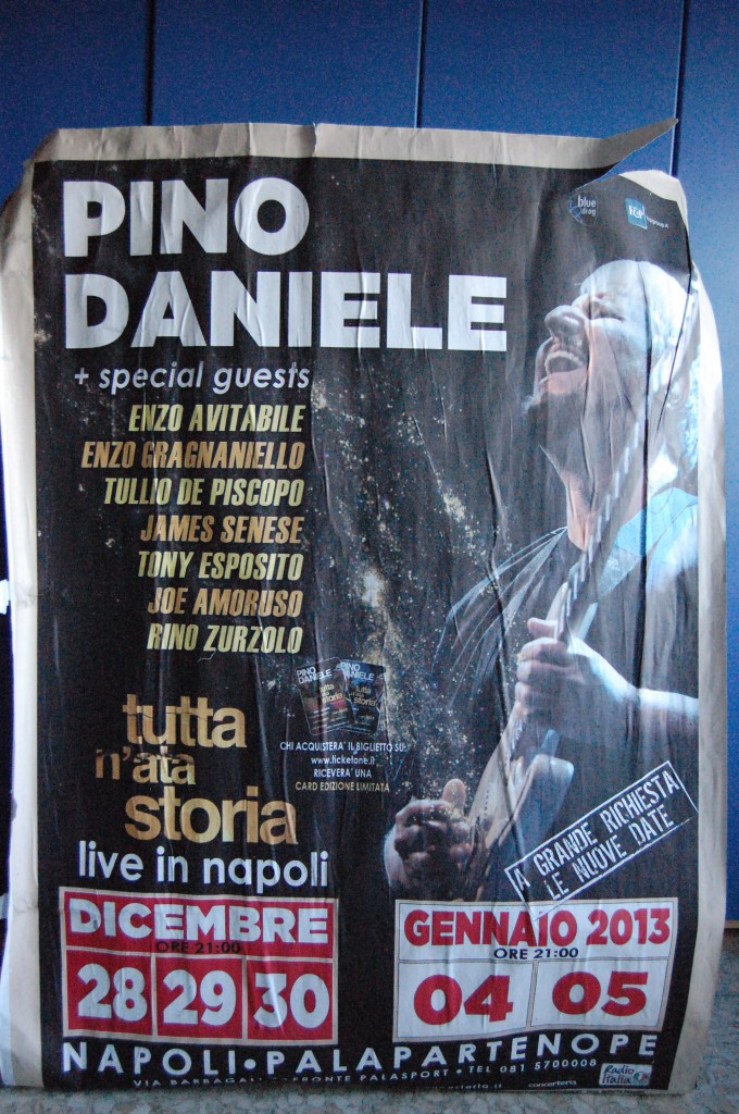 Pino Daniele "Tutta n'ata Storia" Live in Napoli - Manifesto - © A.Moraca