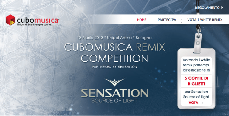 Tim e Cubomusica per “Sensation Source Of Light”