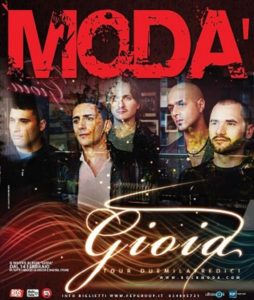 Locandina "Gioia Tour 2013" Modà