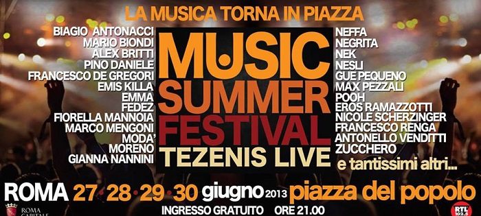 Music Summer Festival 2013, al via l’evento che accompagnerà l’estate