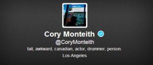 Cory Monteith - Profilo Twitter