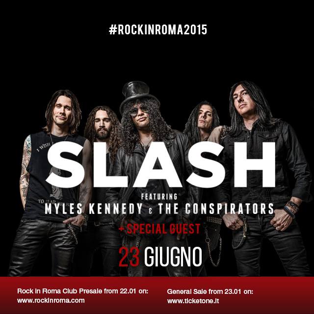 Slash & Myles Kennedy & The Conspirators @Rock in Roma - © Official Facebook 