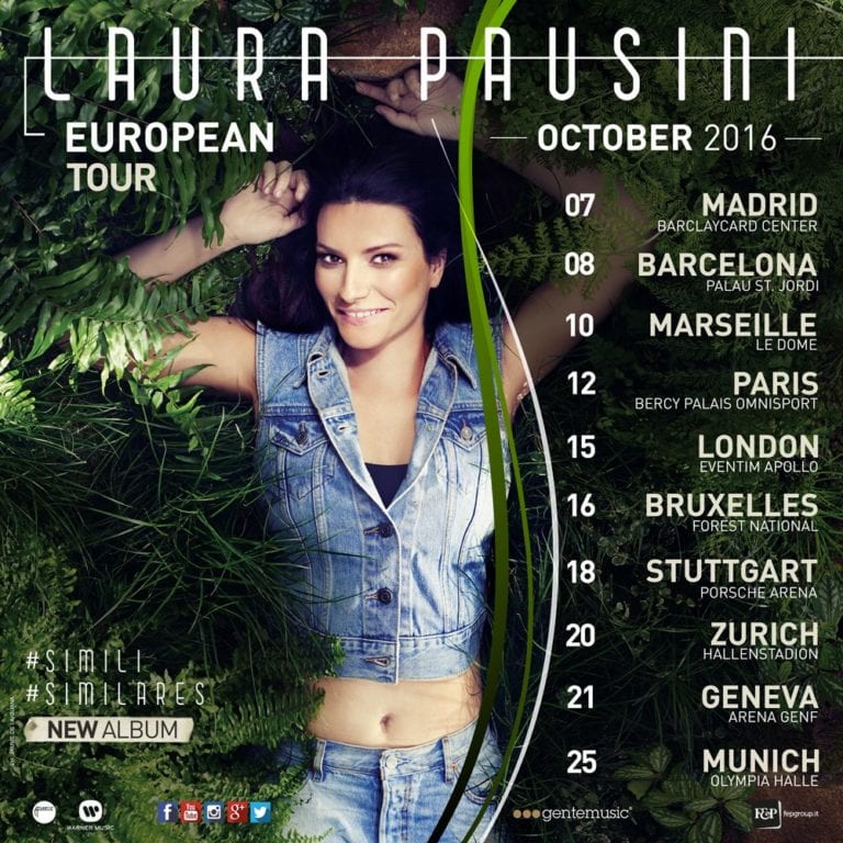 Laura Pausini annuncia il Simili European Tour