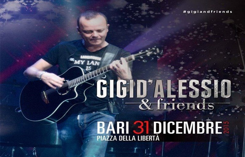 Concerto di Capodanno in piazza a Bari con Gigi D'Alessio