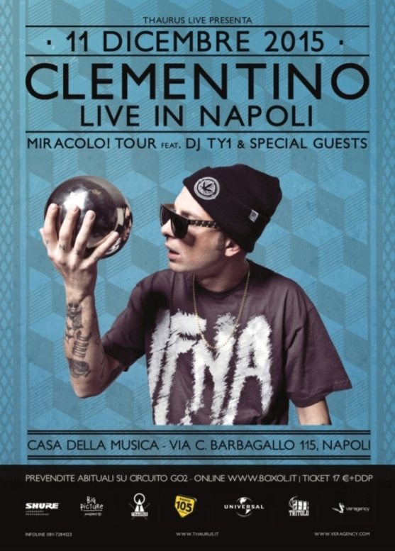 Clementino live a Napoli l’11 Dicembre