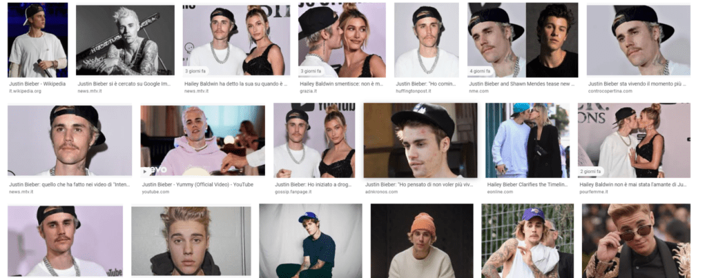 Justin Bieber su Google 1