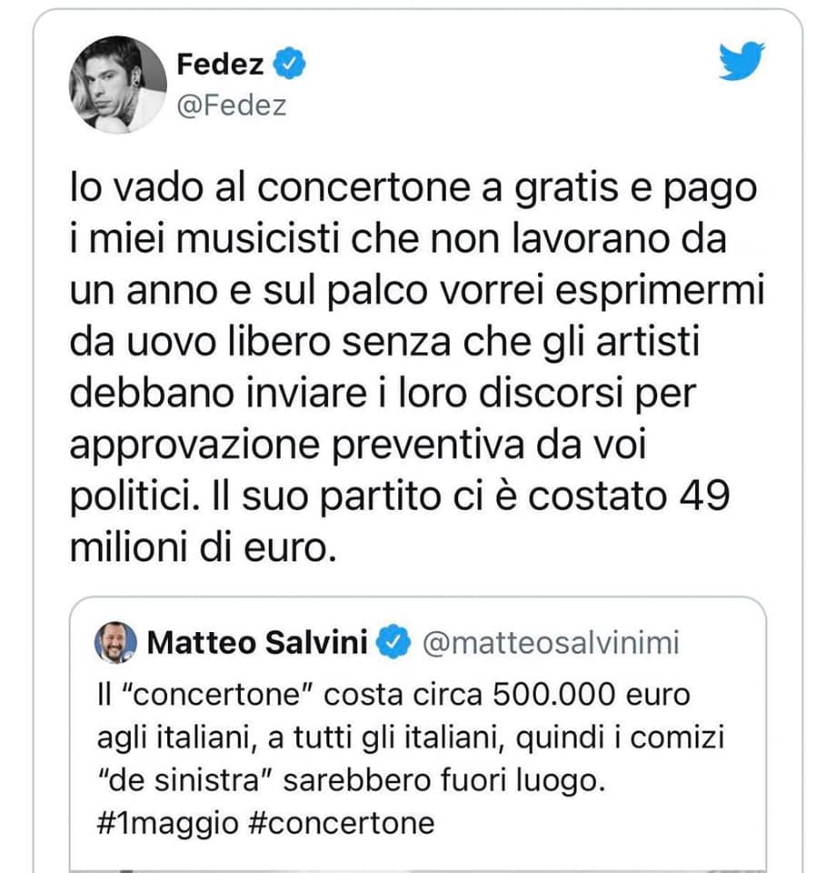 Fedez vs Salvini
