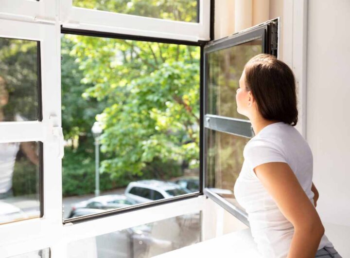 Finestra donna casa