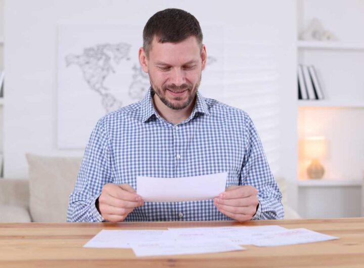 Uomo legge documento