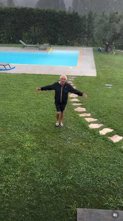 dettaglio giardino e piscina di Nino D'Angelo