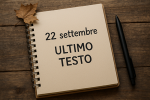 Testo 22 Settembre - Ultimo
