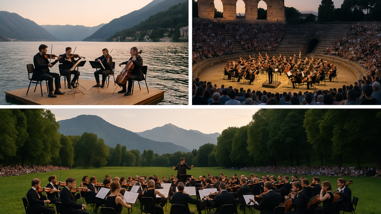 Musica in spazi non convenzionali: lago, cortile, arena